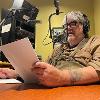 Tom Crawford recording narration at 91.7 WMSE in Milwaukee, WI